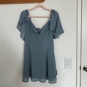 Blue Textured Dress